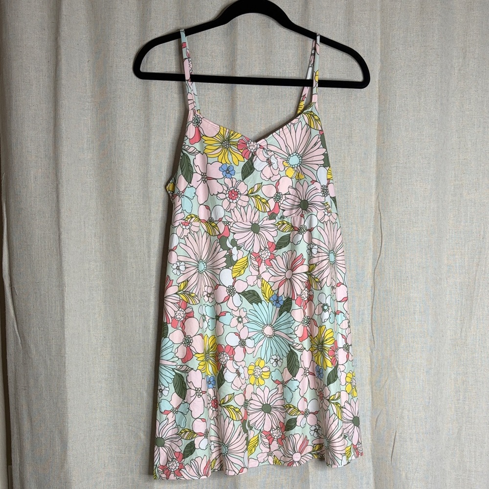 Wonder nation kids size 14-16 Floral Spaghetti Strap Dress